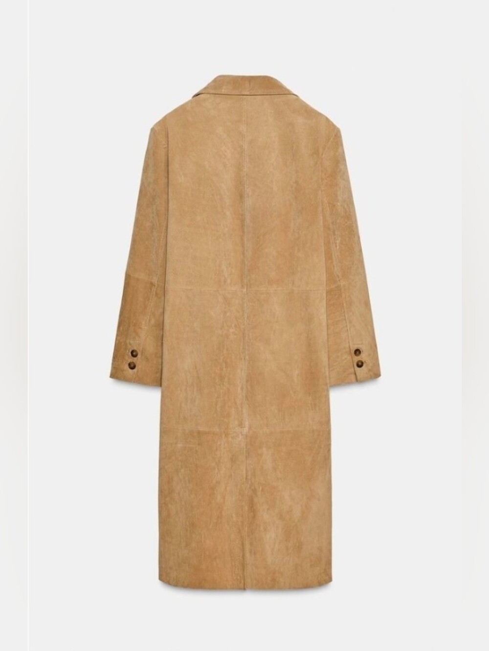 100% SUEDE LEATHER COAT ZW COLLECTION LIMITED EDITION - Picture 8 of 11